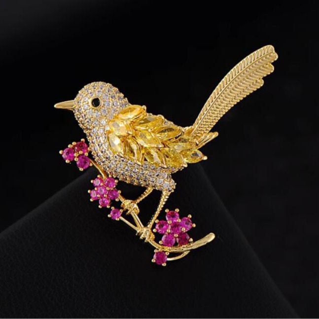 Chinese style luz extravagancia broches bellos urracas pájaros broches mujeres alto grado broches ropa delicada corsets accesorios