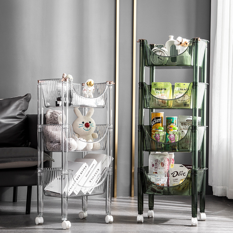 Cart Storage Shelf Bathroom Bathroom Kitchen Bedroom Floor Multi-Layer Storage Shelf Household Multi-Purpose Storage Shelf Specification drawing