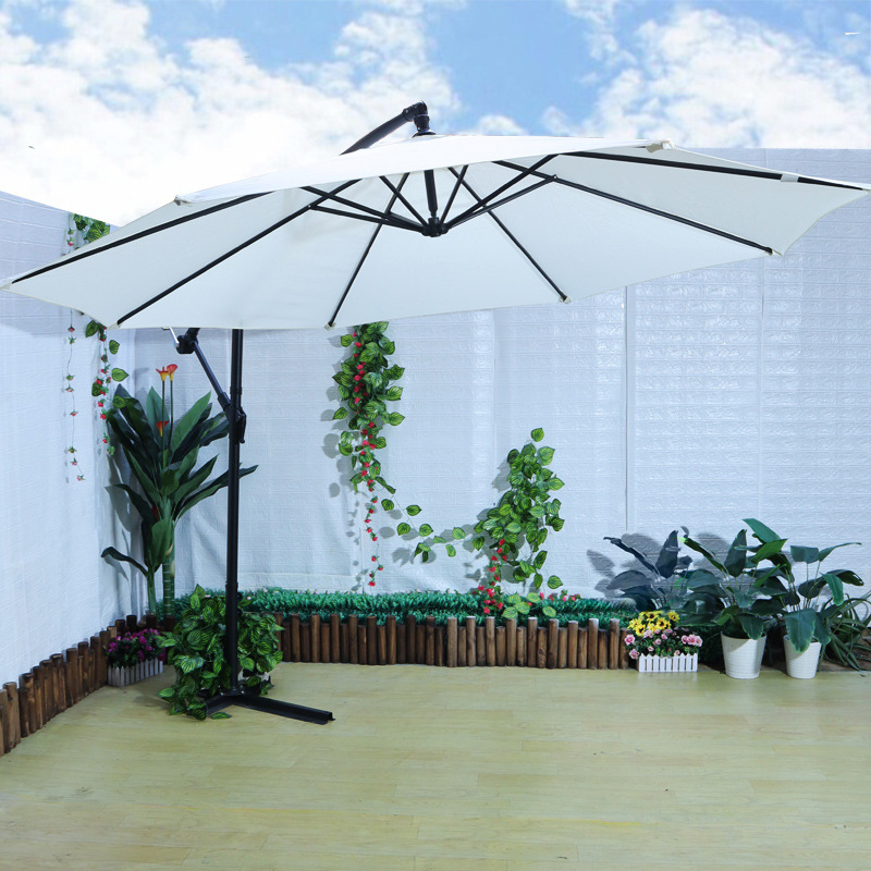 Outdoor courtyard balcony sunshade umbrella, outdoor security booth sun umbrella, 3-meter banana umbrella, villa garden open-air umbrella Application Scenario