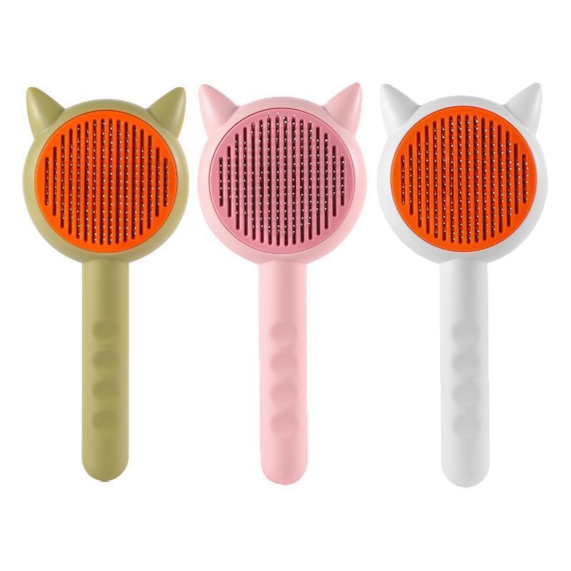 猫梳子按摩清理器猫毛狗毛除毛刷梳毛刷针梳跳蚤梳清洁刷撸猫神器