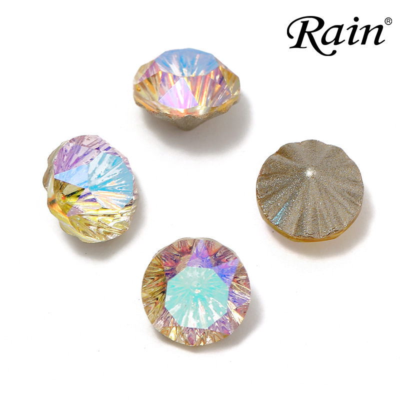 The manufacturer is selling the Shiyue Noodles Millennium series glass pointed-bottom irregular-shaped glass diy jewelry accessory materials Application Scenario