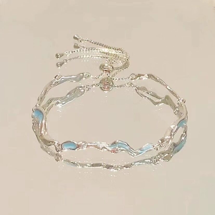 Brazalete sakura arco nicho ligero extravagancia alta clase rosa circonitas claro sentido frío mejor amiga mano decoración tendencia pulsera details Picture