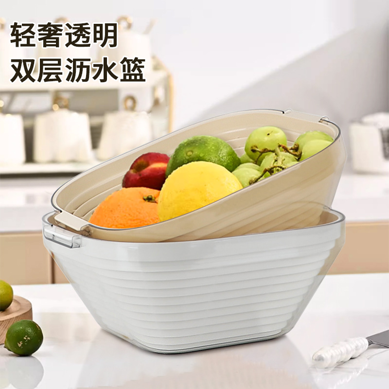 沥水篮/沥水盆/餐具/塑料篮子/食物残渣沥水篮产品图