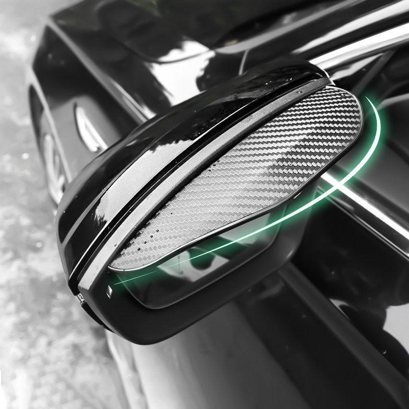 Nuevo producto fibra de carbono coche retrovisor lluvia ceja (2 piezas en el paquete) Application Scenario