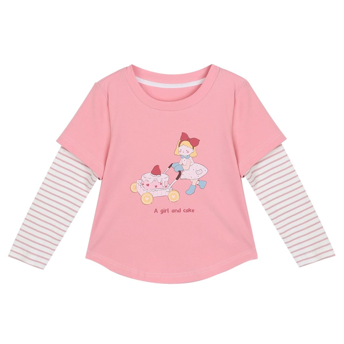 童装女童短袖韩版/童装/男宝童装/女孩jk制服/服装儿童短袖韩版白底实物图