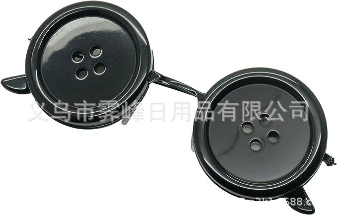 Cross-border new product ANZWTLOYY button glasses in coral color, Halloween costume accessories Specification drawing