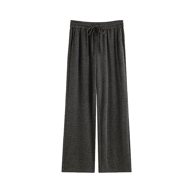 Plate-size women's versatile casual pants, high-waisted sport wide-leg pants, 2025 autumn edition, loose straight-leg pants for chubby girls NK1099 Item Picture