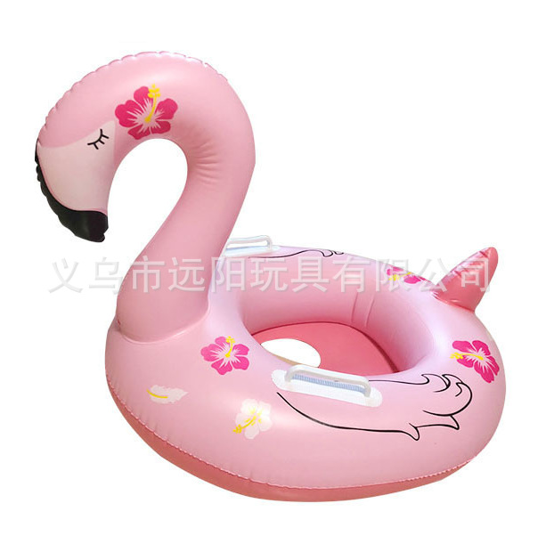 Baby swimming ring, 0-1-3-6 years old, 2 flamingo anti-rollover underarm ride, home, children, baby seat ring