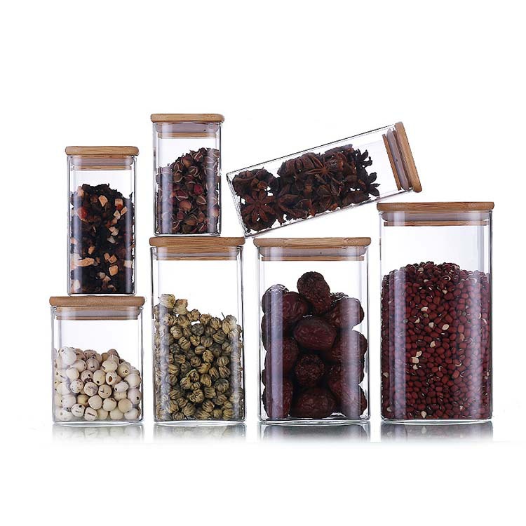 Manufacturers Wholesale Square High Borosilicate Glass Multi-Functional Storage Tank Kitchen Grain Sealed Tank Item Picture