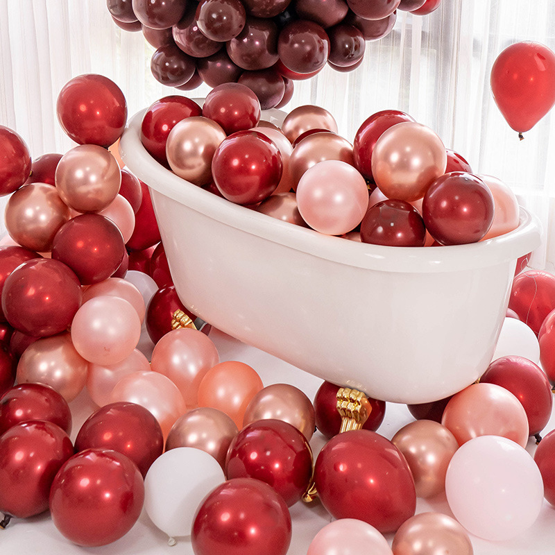 双层香奈红气球套餐已套好 新房布置装饰喜庆告白气氛婚礼代发详情图2