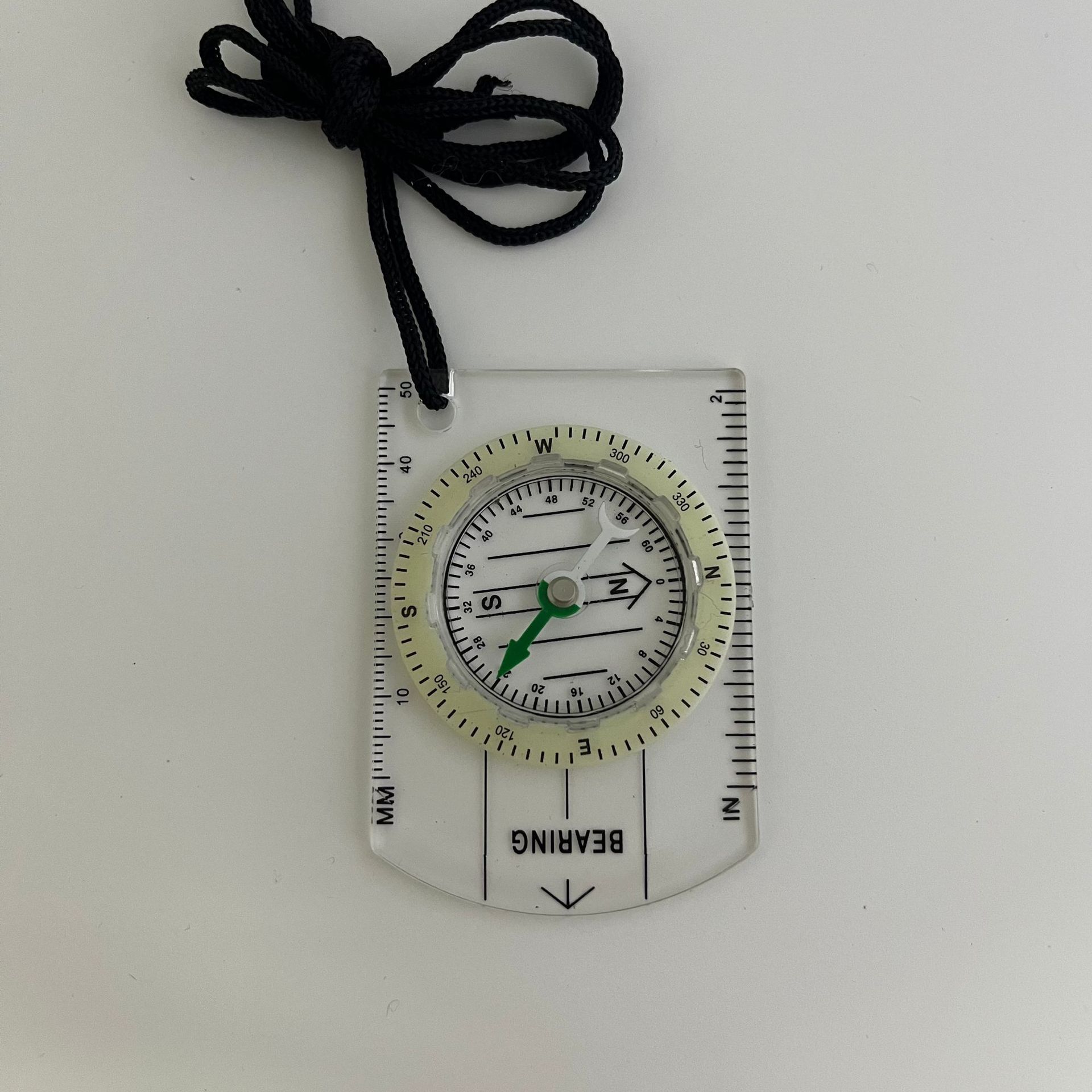 The new Amazon bestseller DC35-1B transparent size luminous compass magnifying glass map scale for students Item Picture