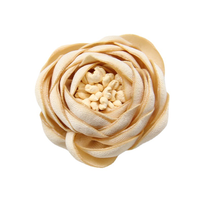 Three-dimensional handmade rose fabric flower edge-burning flower accessories, wedding diy brooches, shoes, hats, clothing, accessories and accessories Item Picture
