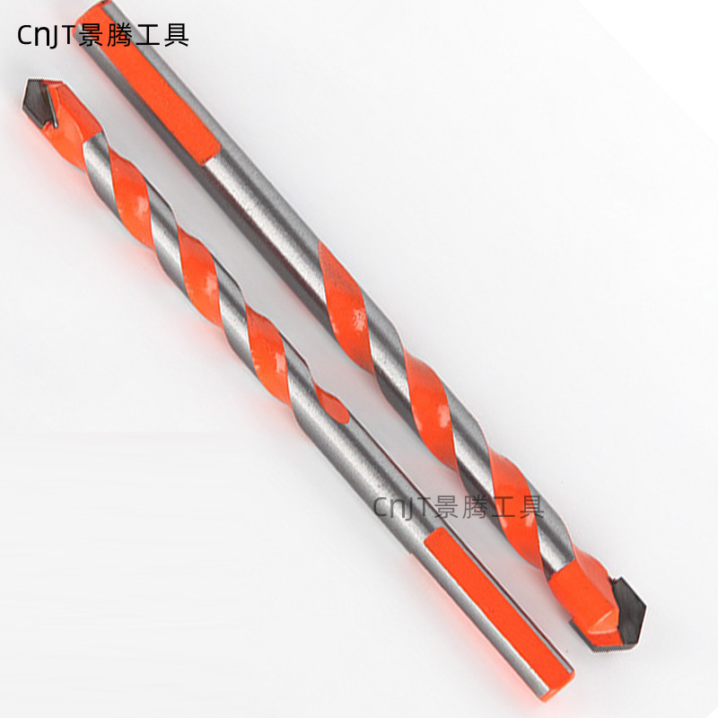 Jingteng Alloy Four-Blade King Drill Set Cement Wall Marble Tile Triangle Drill Bit Metal Opener Application Scenario