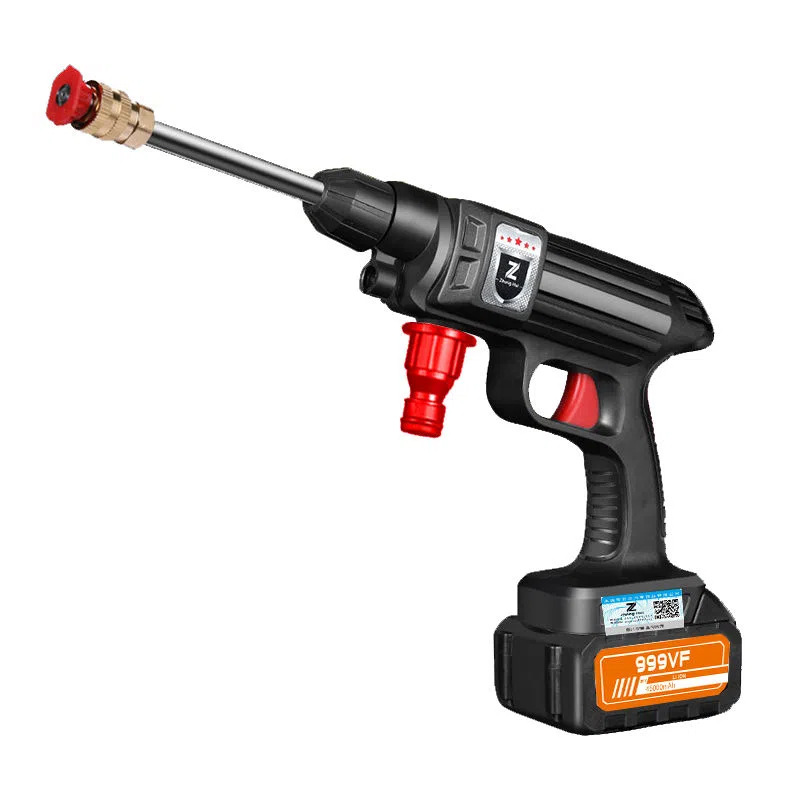 Factory direct supply of wireless lithium battery car wash water guns, flower watering water guns, multi-functional high-pressure car wash water guns, and charging car wash machines Item Picture