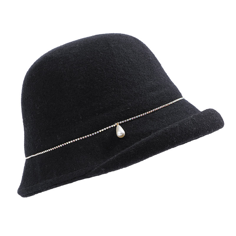High-End New Wool Hat Women's Autumn And Winter Fashion Curly Top Hat Japanese Temperament Socialite Fisherman Hat Elegant Basin Hat Item Picture