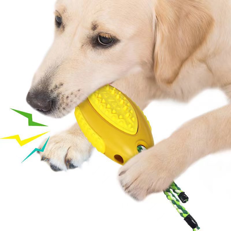 High-quality, chewable pet toys, teething toys, barking dog chewing toys, rugby dog leaky ball toys Item Picture