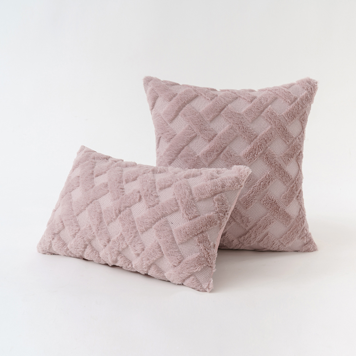 pv embroidered short fleece X-shaped soft, best-selling on Amazon, ins Nordic-style cushion, backrest, pillow and pillowcase Item Picture