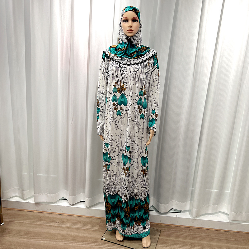 Large Size Women's Clothing New Muslim Spring And Autumn Long Sleeves Simple Loose Leisure Long Headscarf Cover Item Picture