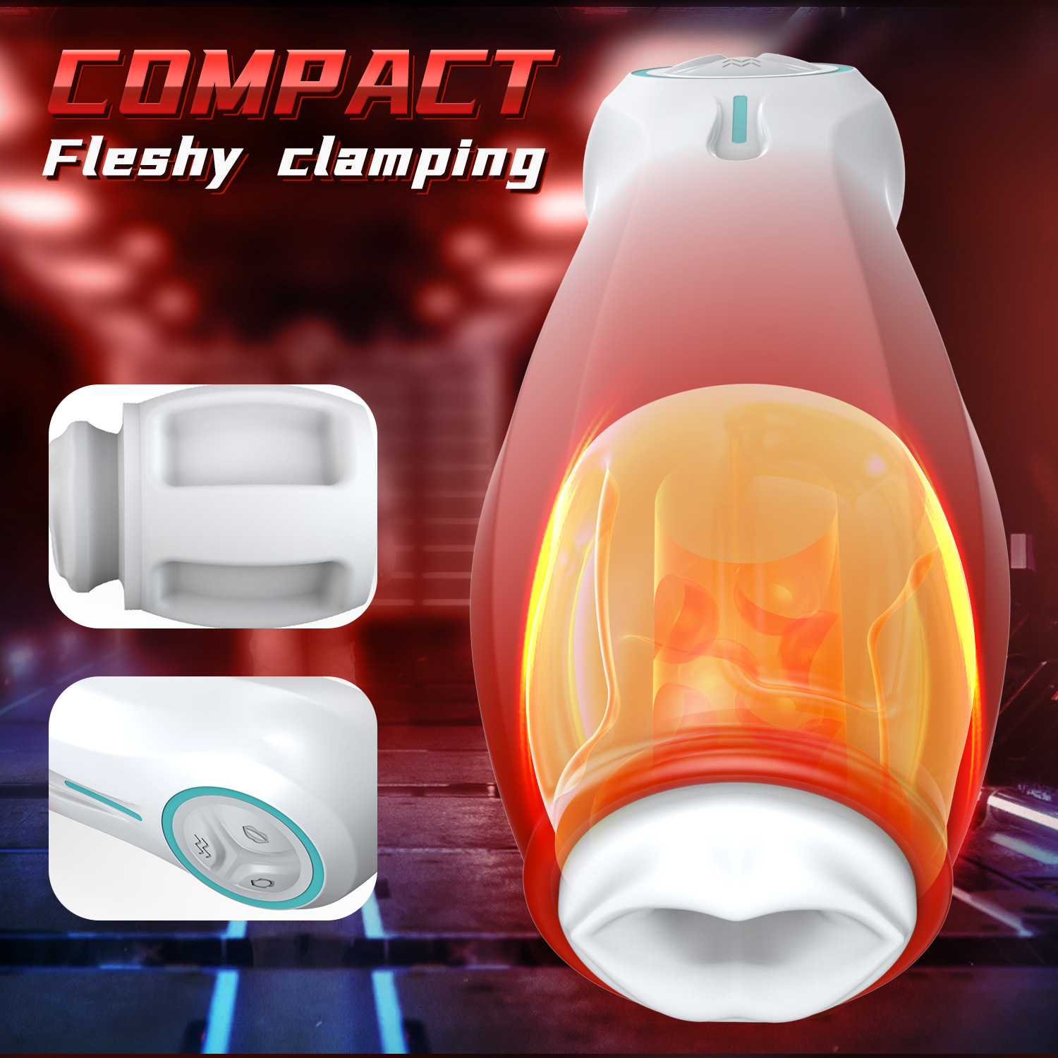 New product: Longying Airplane Cup, multi-frequency vibration negative pressure sucking clamp, Silicone doll, male masturbation device, adult charm details Picture