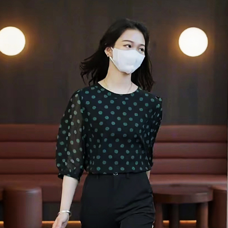 夏季新款圆领细节图