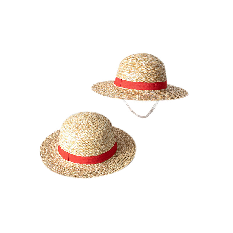 Stock Paper Woven Straw Hat Cospaly Animation Dress Up Straw Parent-Child Hat Sunshade Hat Performance Hat Item Picture