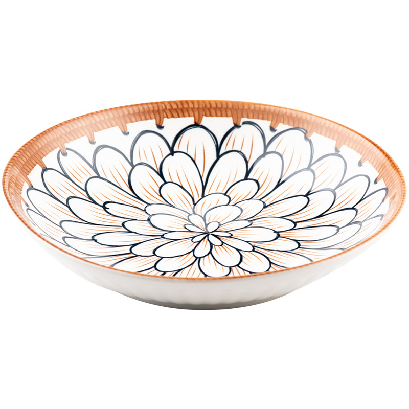 日式陶瓷碗套白底实物图