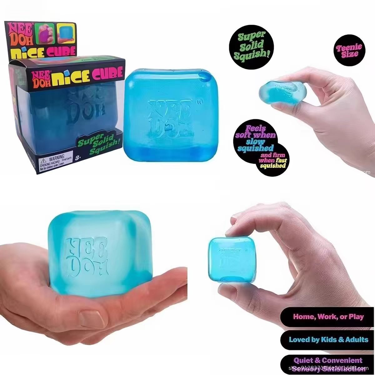 Cross-border Needoh Maltose ice Cube Kneading Fun Stress-relieving Toy, Sensory Stress-relieving and venting tool, Slow Rebound Cube pic 7