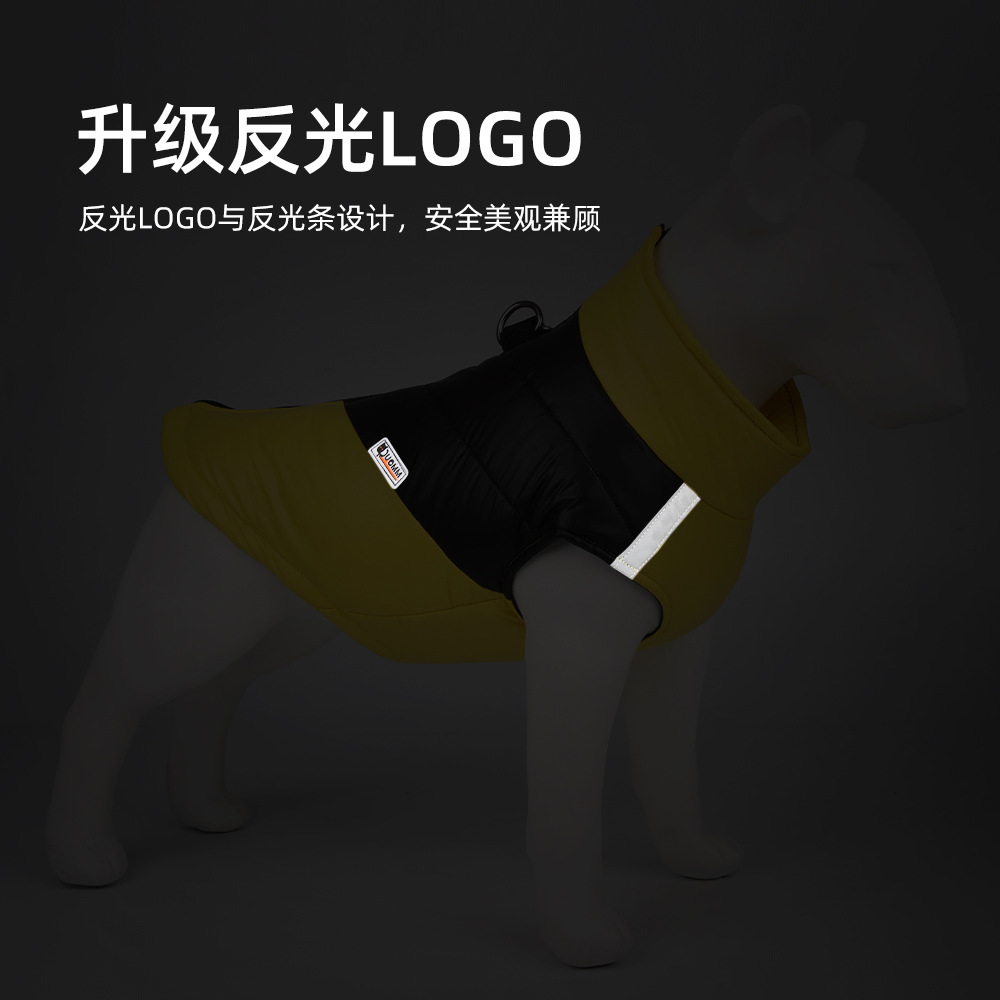 Winter new pet clothing: waterproof and reflective dog clothes, warm and thickened vest dog clothes wholesale 697 Specification image