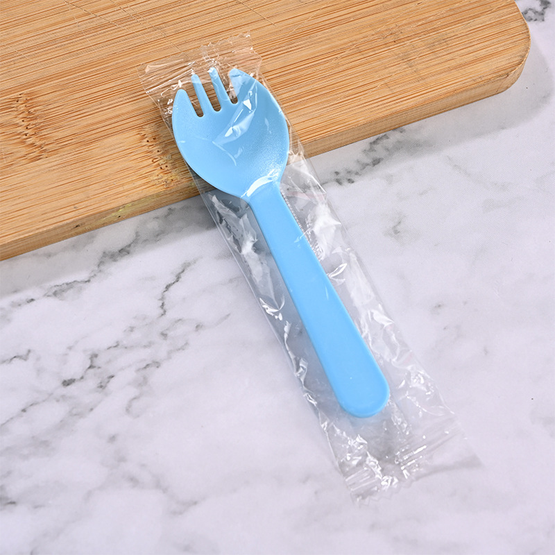 塑料勺子/塑料叉子/一次性叉子/塑料餐具/一次性木勺细节图