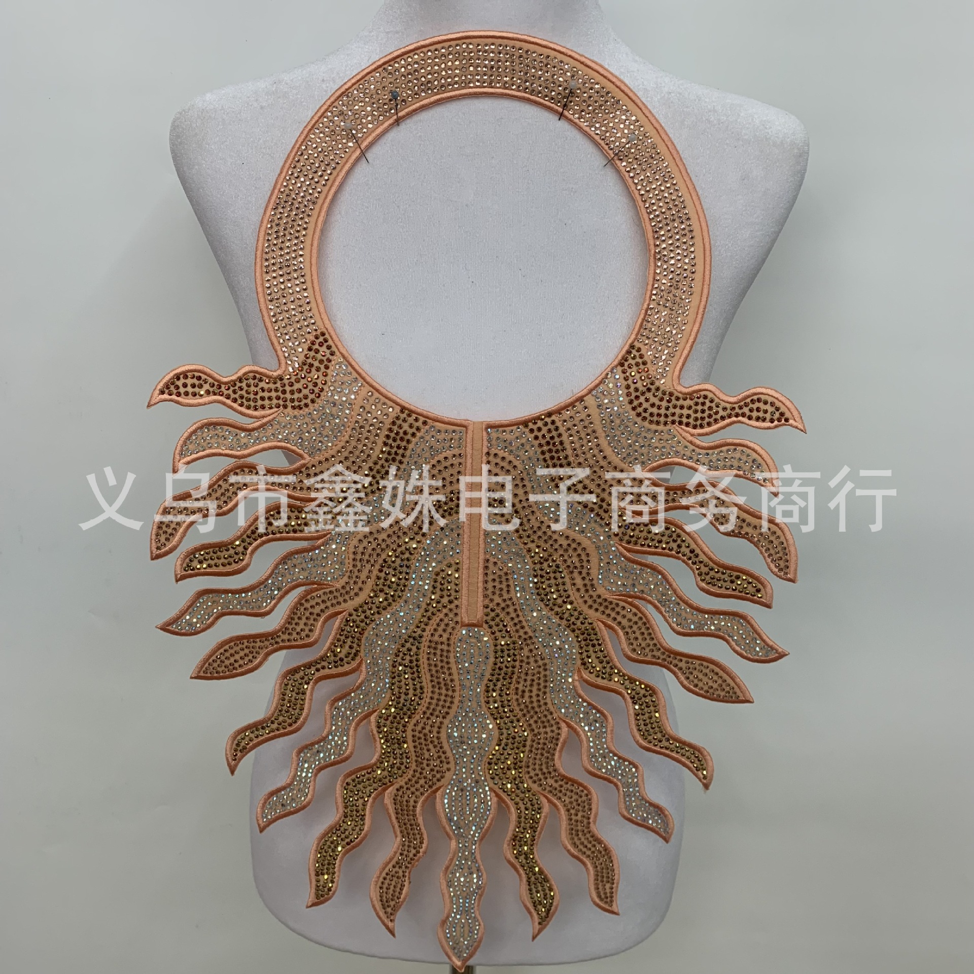 Colorful diamond, full diamond, embroidered circular, irregular-shaped collar clothing accessories Application Scenario