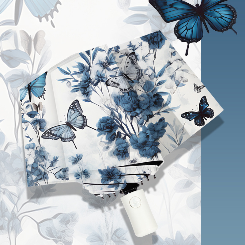 厂家批发自动折叠雨伞防紫外线防晒遮阳太阳伞黑胶晴雨两用伞广告