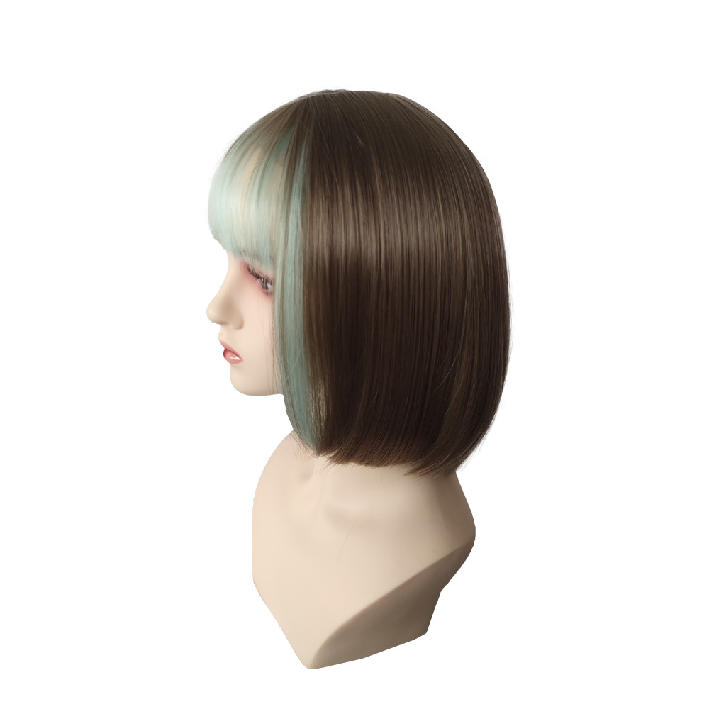 胎毛十龙须发/中老年假发/假发女短发中老年/棉花娃娃有骨架/Humanhair白底实物图