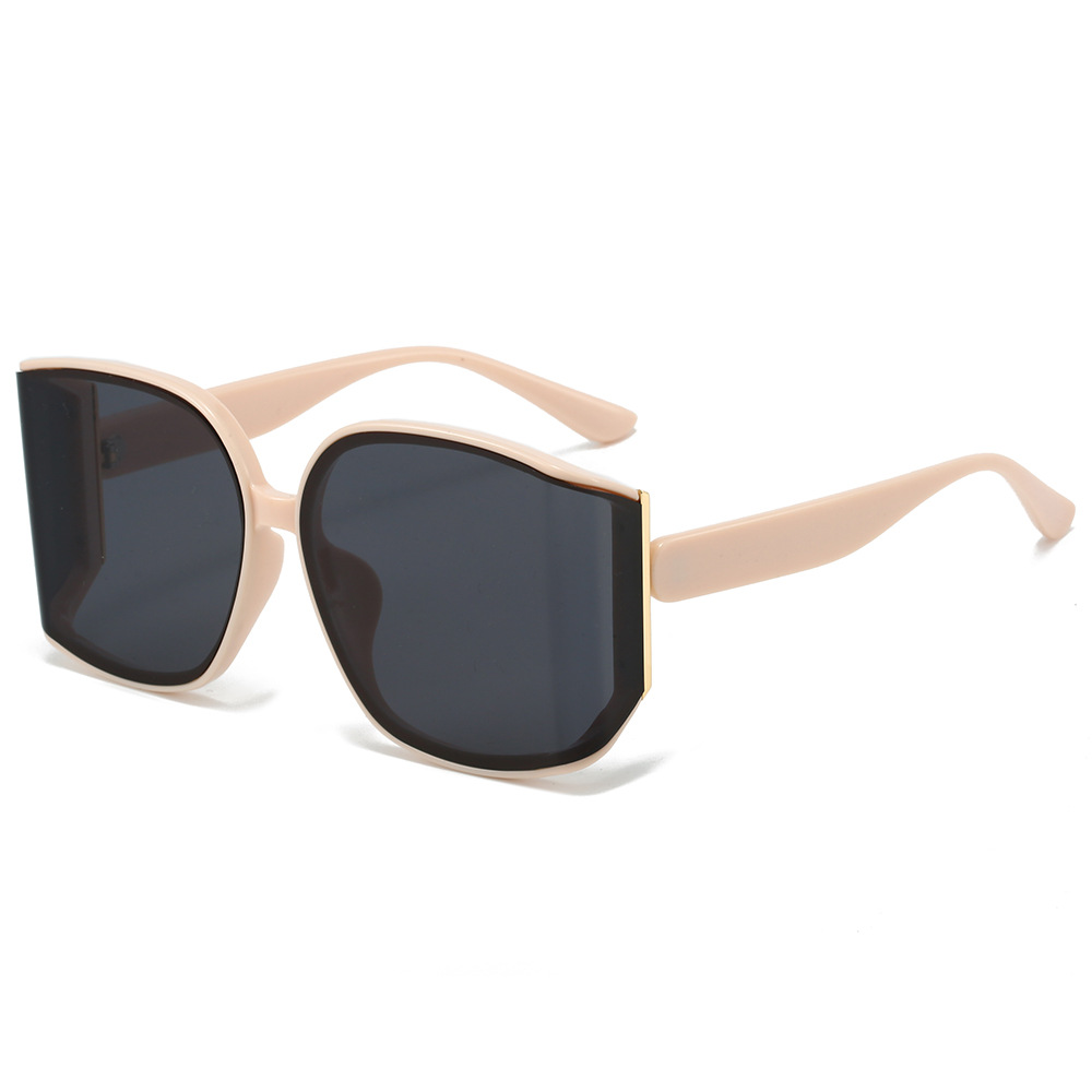 Fashionable large-frame multi-sided curved lens sunglasses, high-end European and American UV-resistant sunglasses, and personalized street style glasses Item Picture