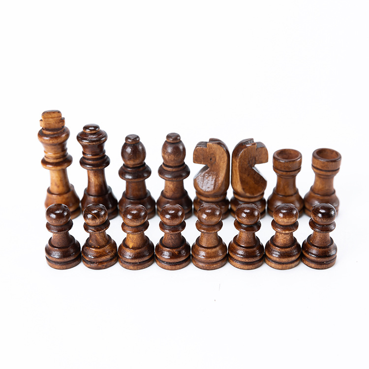 Wooden Game Pieces Wooden Humanoid International Chess Pieces Wooden Chess Pieces Children's Mental Checkers Wooden Toys Specification drawing