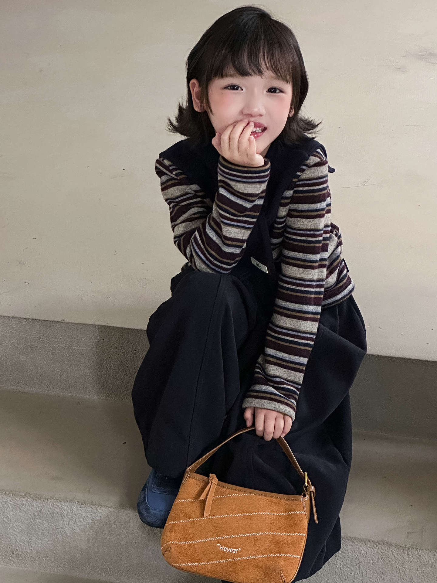 女童长袖t恤秋冬加绒内搭儿童德绒上衣小女孩洋气条纹打底衫韩系详情10