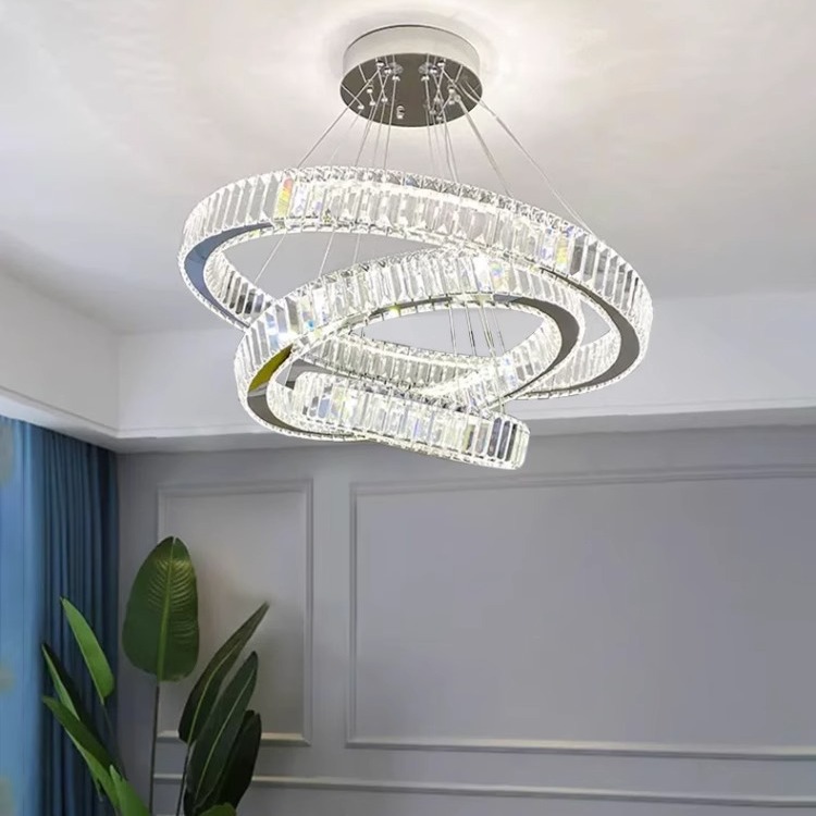Light luxury crystal chandelier, grand main light, modern and simple bedroom, dining room, full-house 2024 new style lighting fixtures details Picture
