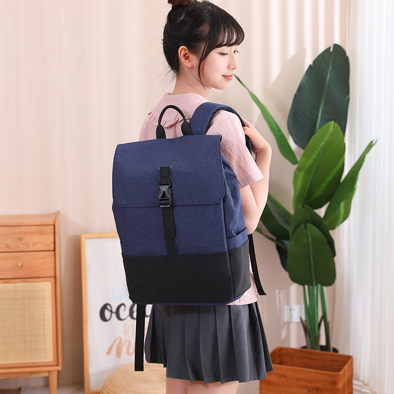 Customized LOGO business backpacks for men and women, large-capacity backpacks, simple and casual computer backpacks, student schoolbags Specification image