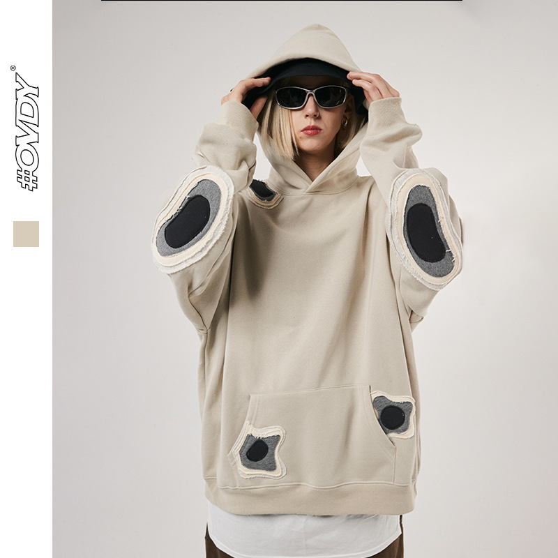 The new autumn and winter collection features an original couple's trendy brand with a plush hoodie jacket and a retro American loose sweatshirt for men