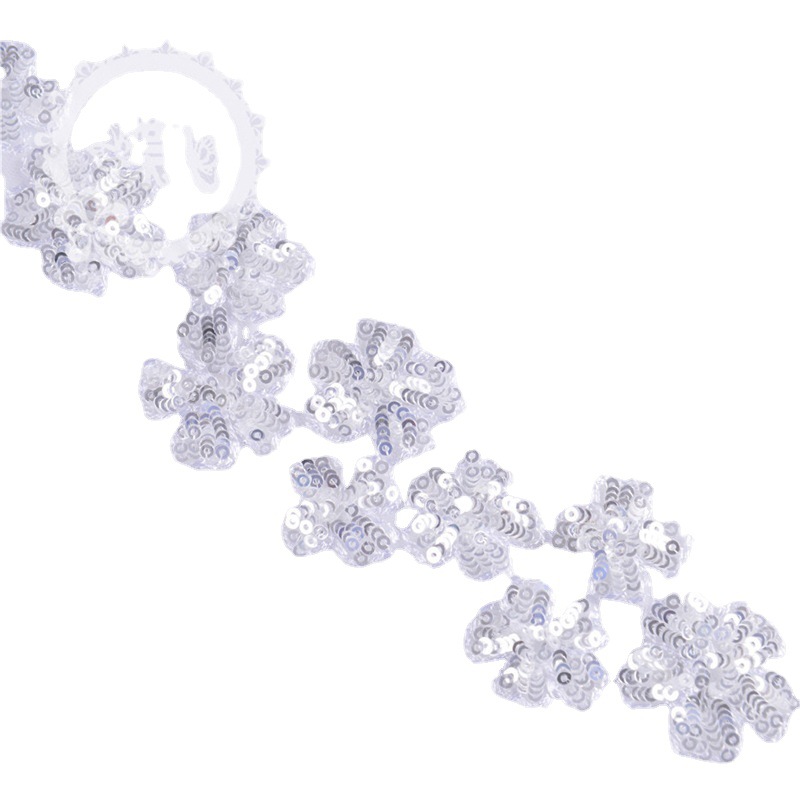 Mesh Bead Embroidery Lace Decal Diy Dress Costume Decoration Accessories Sequin 3D Embroidery Cloth Sticker Item Picture