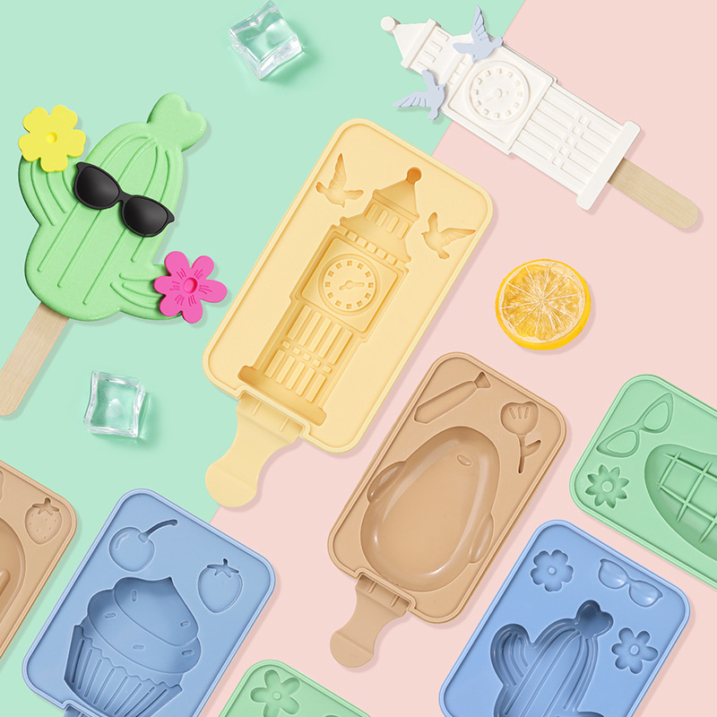 新款水果系列文创食品级硅胶雪糕模具自制棒冰棍易脱模冰淇淋模具
