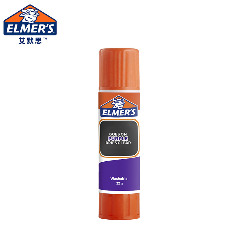艾默思Elmer's牛头胶手工胶22g紫色变色胶棒高粘度固体胶儿童幼儿详情图5