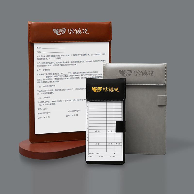 Wholesale multi-functional business leather surface A4, A5, A6 writing pads, magnetic adsorption leather portable document pads Specification image