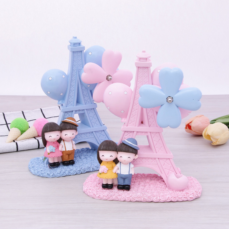 Manufacturers Wholesale Tower Music Box Windmill New Resin Crafts Music Box Table Decoration Valentine's Day Gift