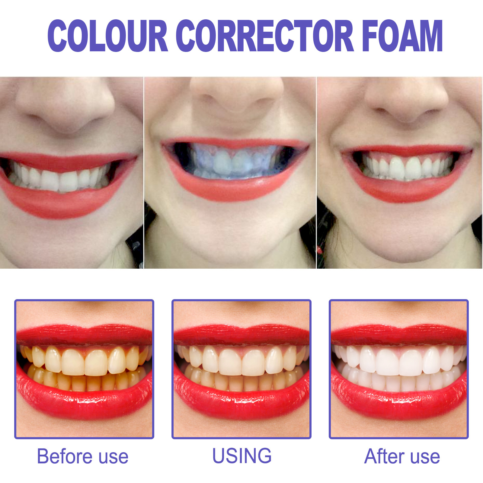 Eelheo V34 Foaming Whitening Toothpaste Cleans Tartar Black And Yellow Stains Stains Stains Fresh Breath And Whitens Teeth Application Scenario