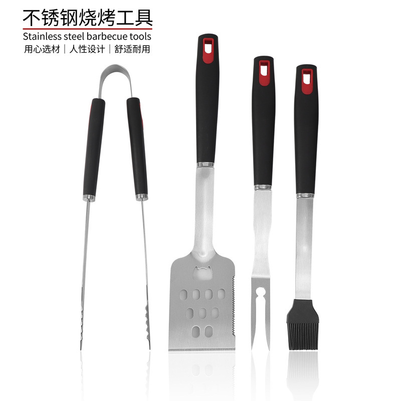 Multi-functional shovel, fork, sweep, clamp and grill set