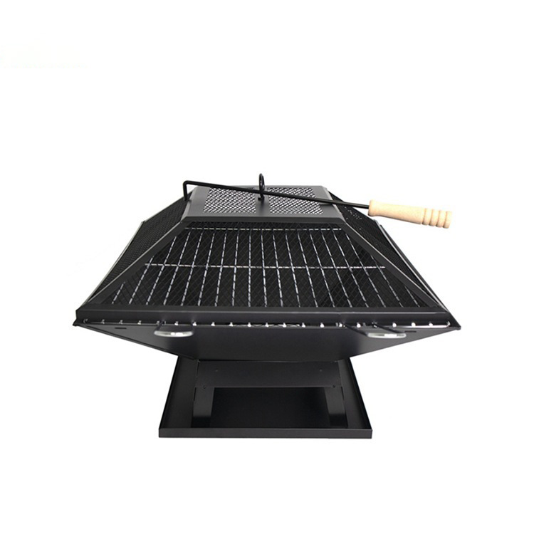 Export charcoal square high temperature outdoor heating furnace courtyard BBQ barbecue hearth wood stove full figure