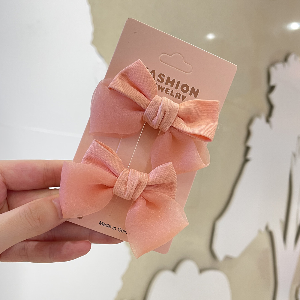 Korean Children's Hair Accessories Hair Clip Princess Cute Hair Accessories Girls Fabric Mesh Broken Hair Clip Baby Hair Hair Application Scenario