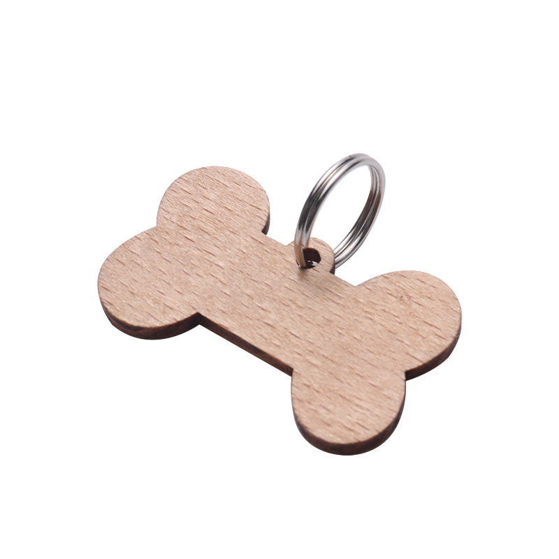 Fabricante de etiquetas de perro de madera al por mayor láseres en blanco pet cat listing etiquetas de madera semiacabadas laser marking processing Item Picture