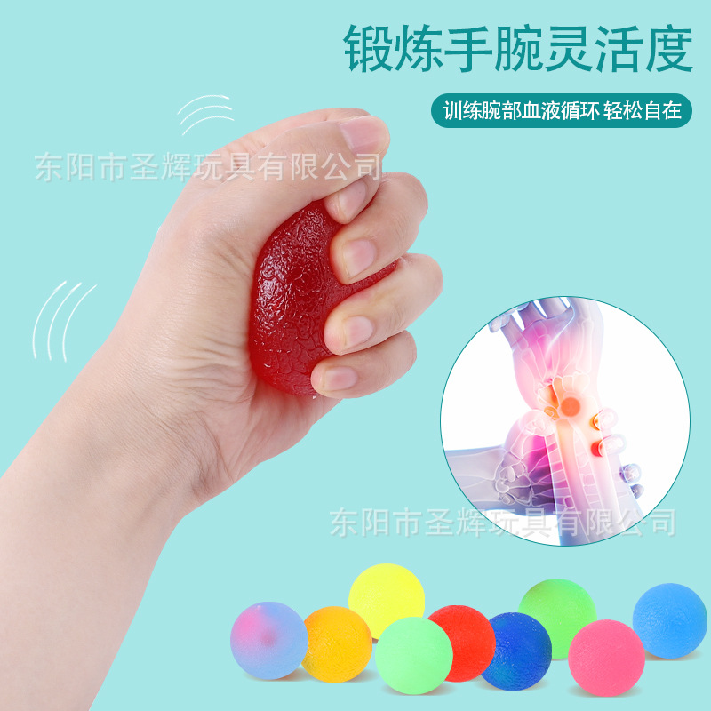 Cross-border release, stress relief, grip strength training, sports massage ball, TPR finger rehabilitation training, silicone grip strength trainer details Picture