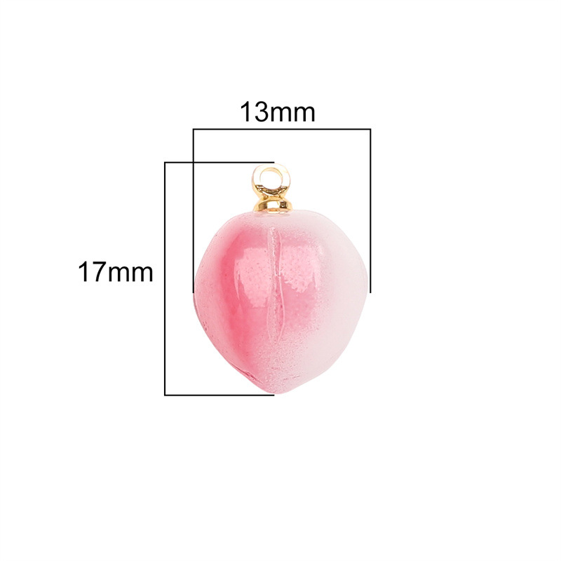 Pink peach glass pendant, scattered beads, diy woven bracelet, necklace, beaded material, small accessory details Picture